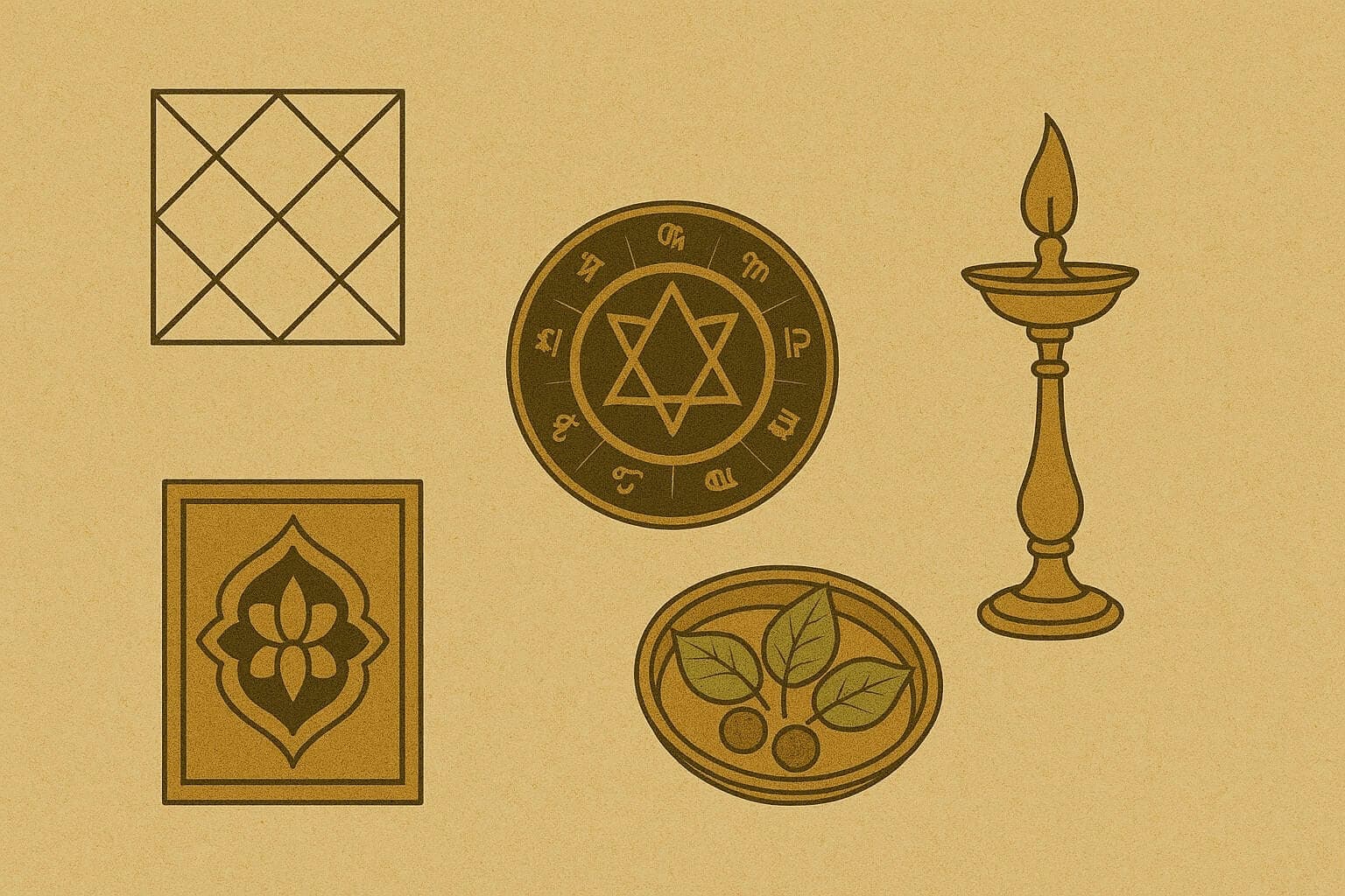 Traditional Kerala astrology consultation background